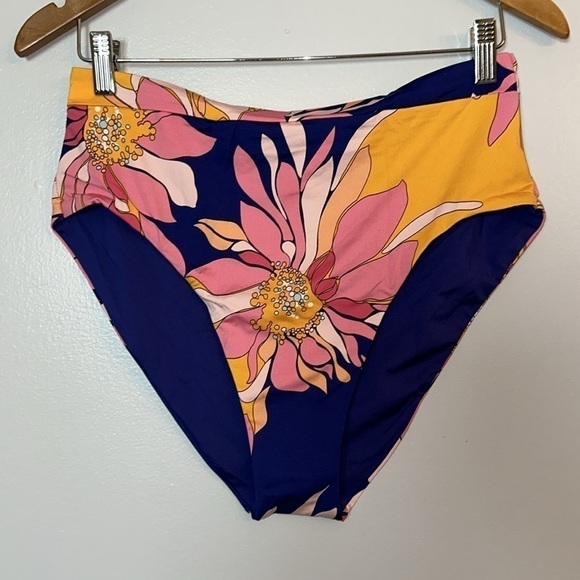 Trina Turk Breeze High Waist Swim Bottom in Multi - Picture 2 of 10